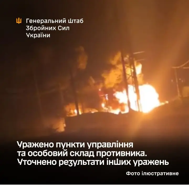 Генштаб підтвердив ураження пунктів управління та райони зосередження ворога на ТОТ і в бєлгородській області