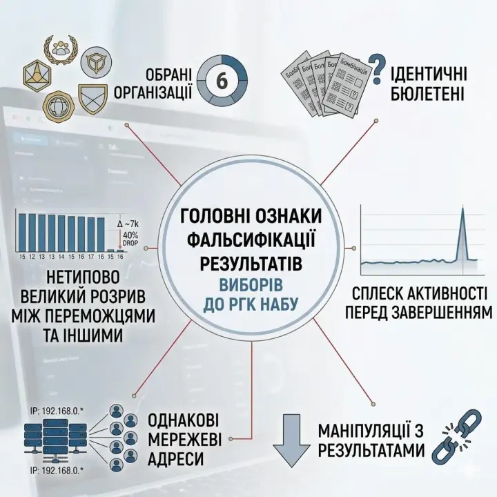 Юридична спільнота заявляє про масові порушення під час виборів до Ради громадського контролю НАБУ