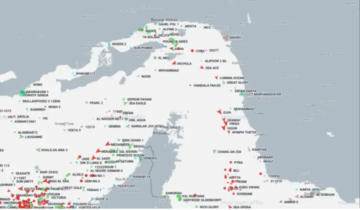 Трафік через Ормузьку протоку неухильно зростає, а GPS-перешкод стає менше