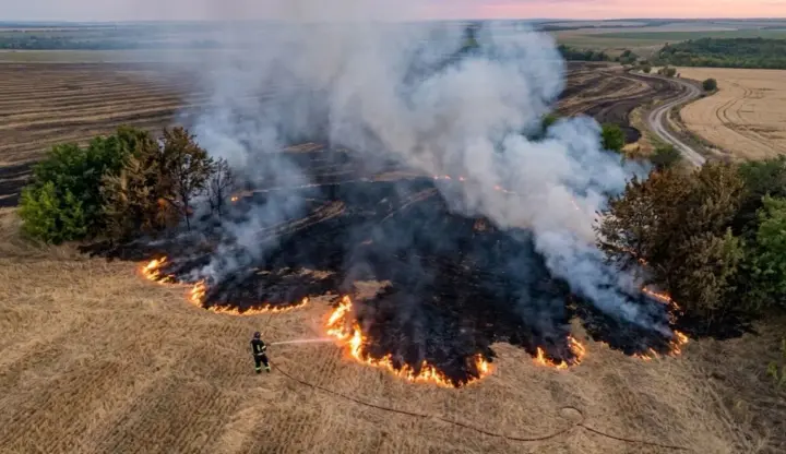 SESU urged Ukrainians not to light fires due to extreme fire hazard