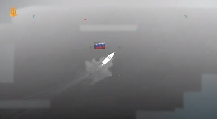 Ukrainian Navy destroyed an enemy boat on the Tendrivska Spit
