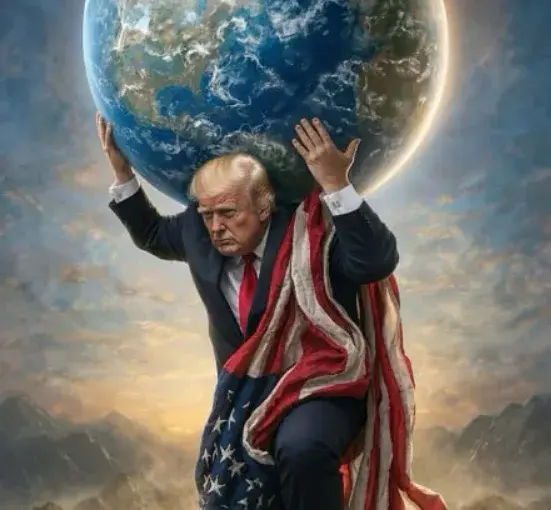Трамп опублікував незвичне зображення, на якому "тримає" Землю на своїх плечах