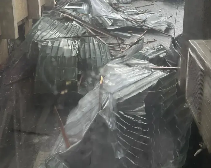 Негода у Львові зірвала дах з райадміністрації, одне з дерев впало на тролейбус