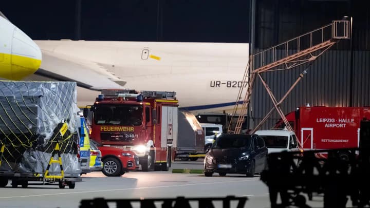 A drone with a detonator was discovered near a Ukrainian Antonov aircraft at Leipzig Airport