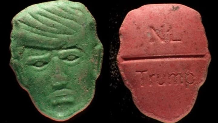 In the Netherlands, an institute declared a "red alert level" over Trump-shaped ecstasy pills