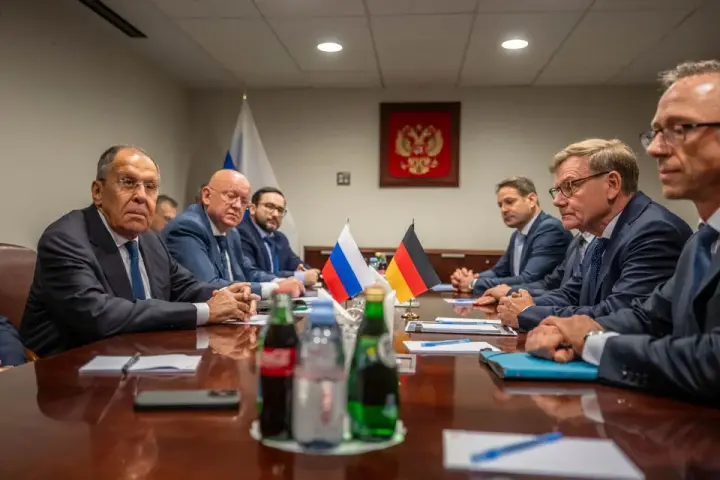The foreign ministers of Germany and Russia held a bilateral meeting for the first time since 2022