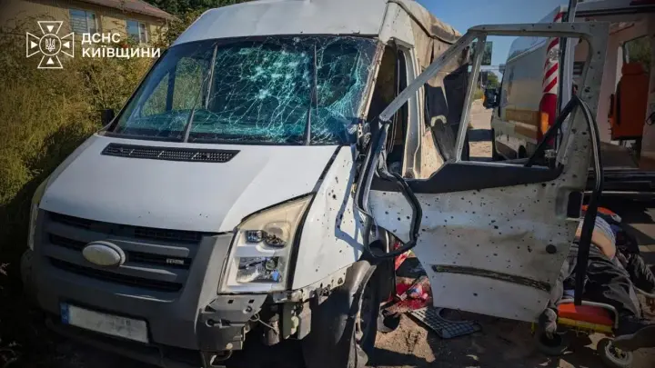 In Vyshneve, a drone fell onto a road where cars were traveling — rescuers revealed details of the attack on the Kyiv region