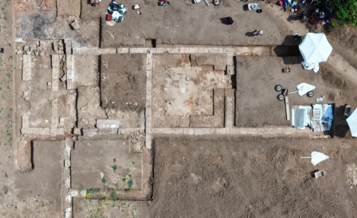In Greece, archaeologists found the gymnasium where Aristotle taught Alexander the Great