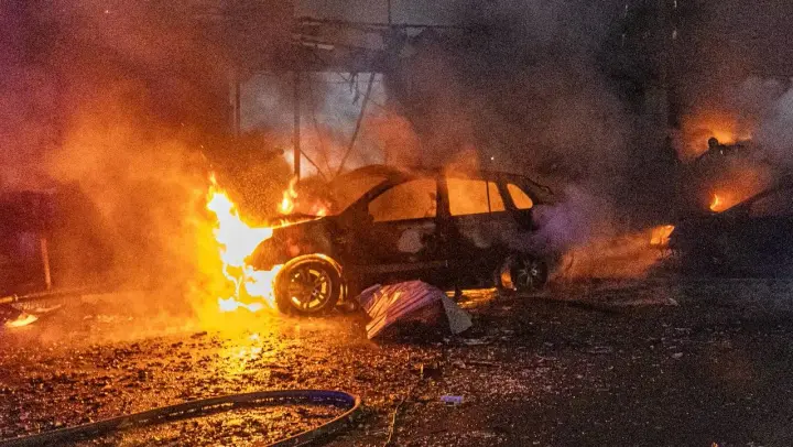 Missile strike on the outskirts of Kharkiv: more than 20 people injured