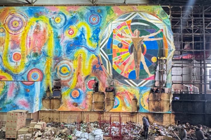 In Lutsk, a Russian drone damaged the world's largest painting, covering an area of more than 2,000 m²