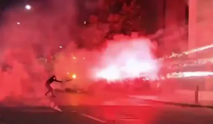 In Albania’s capital, protesters are attacking police and setting government buildings on fire