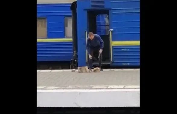 os-vono-21-stolittya-u-merezhi-pokazali-yak-providnik-ukrzaliznitsi-rubaye-drova-pryamo-na-peroni