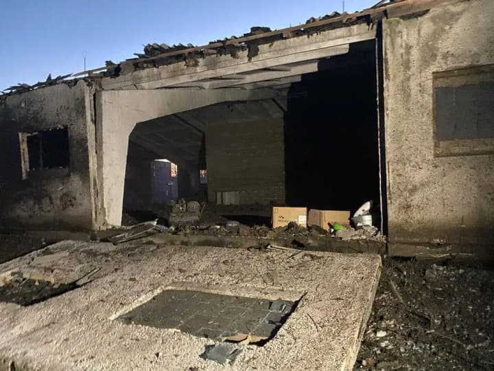 as-a-result-of-the-evening-attack-of-enemy-drones-on-kharkiv-there-was-a-hit-on-the-territory-of-the-promotional-facility-ova