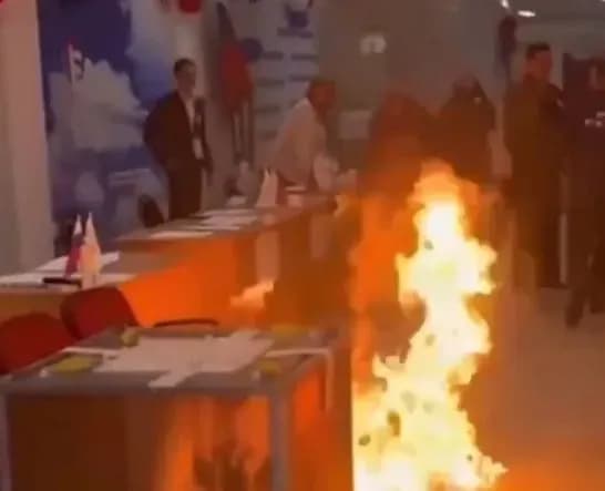 in-the-khanty-mansiysk-district-of-the-russian-federation-a-voting-box-was-on-fire-after-a-local-resident-threw-a-molotov-cocktail-into-it