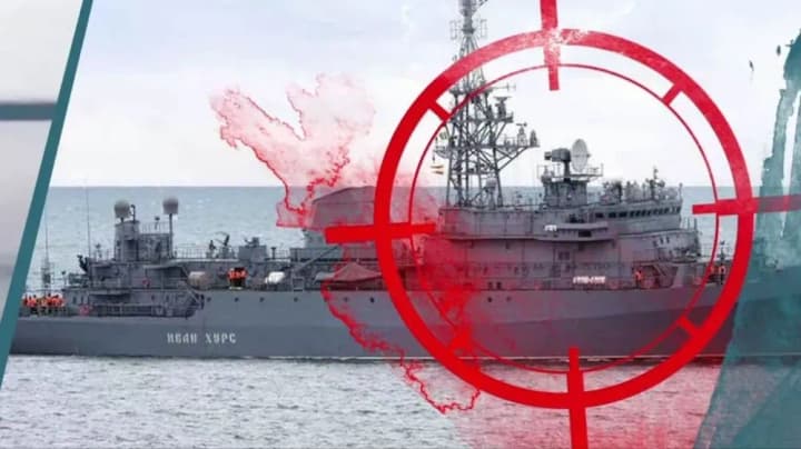 the-ukrainian-navy-officially-confirmed-the-destruction-of-the-russian-ship-ivan-khurs-and-the-captured-konstantin-olshansky