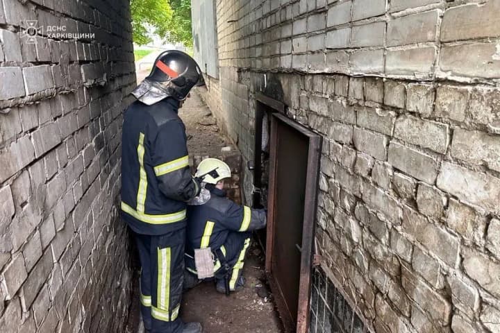 rescuers-evacuate-15-residents-of-a-house-and-save-a-cat-during-a-fire-in-kharkiv-ses