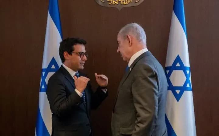 french-foreign-minister-discusses-conditions-for-peace-in-the-middle-east-with-netanyahu