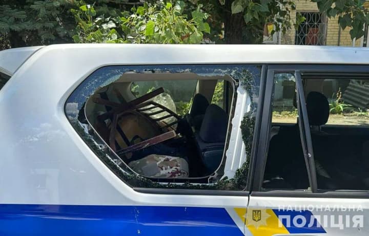 in-zaporozhye-region-the-enemy-hit-a-drone-on-an-evacuation-car-of-the-police-a-policeman-was-injured