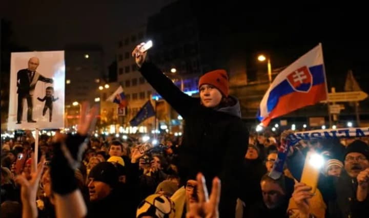 a-rally-of-thousands-of-opposition-politicians-was-held-in-the-slovak-capital-against-the-fico-government