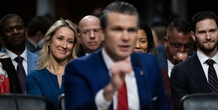 the-wife-of-the-head-of-the-pentagon-was-present-at-closed-meetings-where-confidential-information-was-discussed-wsj