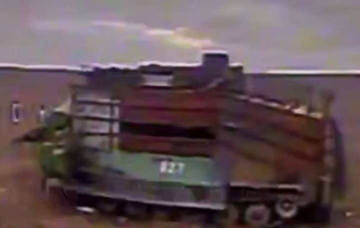 the-military-showed-the-destruction-of-enemy-equipment-and-a-fuel-and-lubricant-depot-in-the-area-of-the-serebryansky-forest