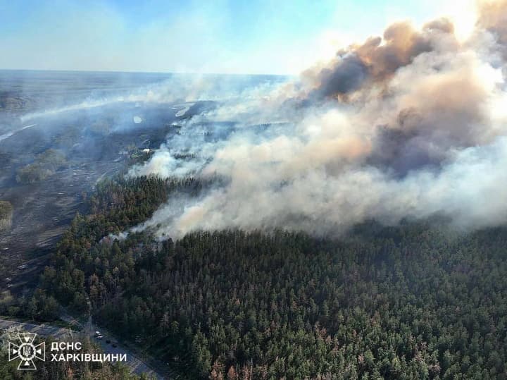 fire-near-balakliia-in-kharkiv-oblast-30-hectares-of-forest-burning