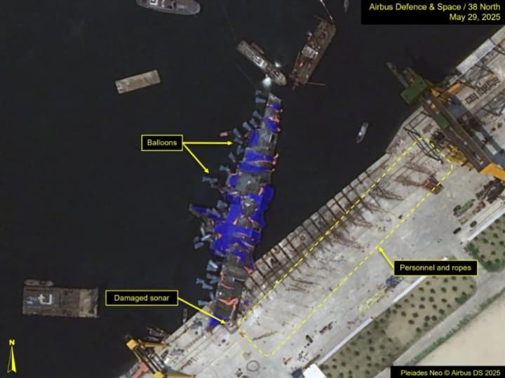 in-north-korea-a-destroyer-that-capsized-during-a-ceremony-attended-by-kim-jong-un-was-raised-from-the-water-media