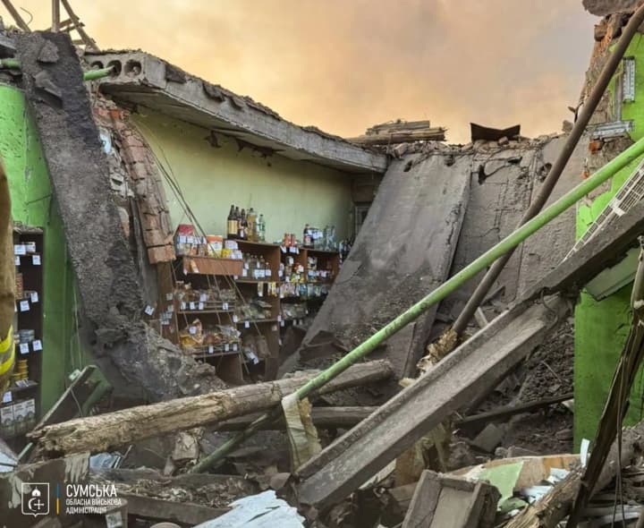 russian-army-attacked-sumy-region-with-drones-local-shop-destroyed-woman-injured