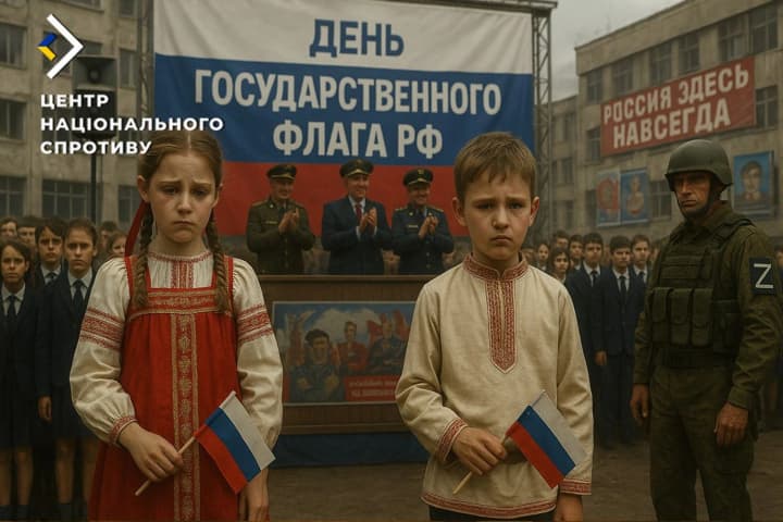 na-tot-ukrainy-okupanty-pozbavyly-ditei-ostannikh-dniv-kanikul-zarady-paradiv-do-dnia-prapora-rf-tsns