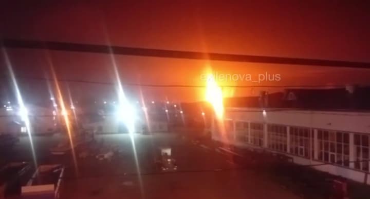russia-reported-a-drone-attack-on-the-afipsky-oil-refinery-in-krasnodar-krai-a-fire-broke-out