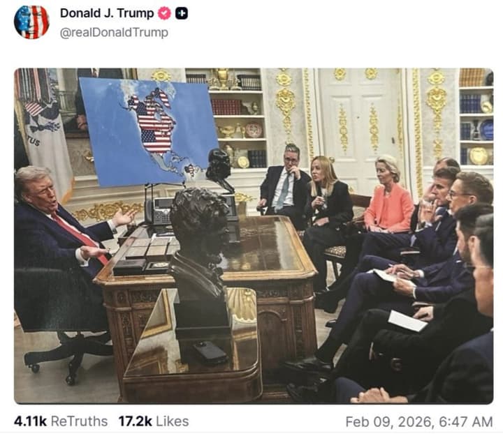 tramp-opublikuvav-shi-zobrazhennia-z-novoiu-kartoiu-ssha-za-uchastiu-svitovykh-lideriv