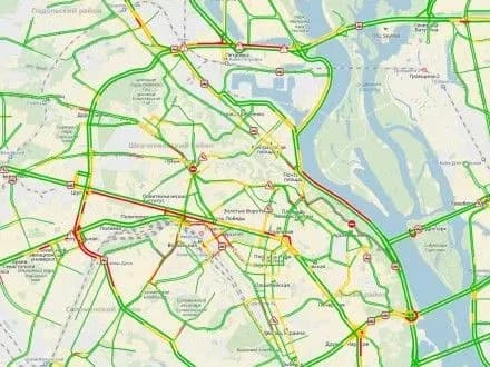 Пробки в Киеве достигли четырех баллов