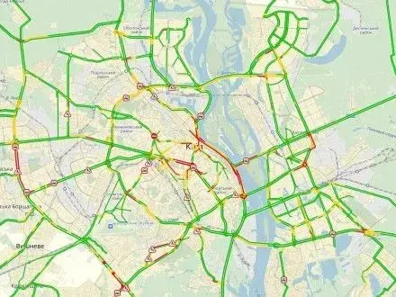 Затори у Києві сягнули 7 балів
