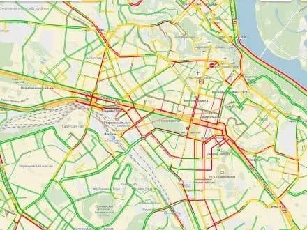 Затори в столиці сягнули семи балів