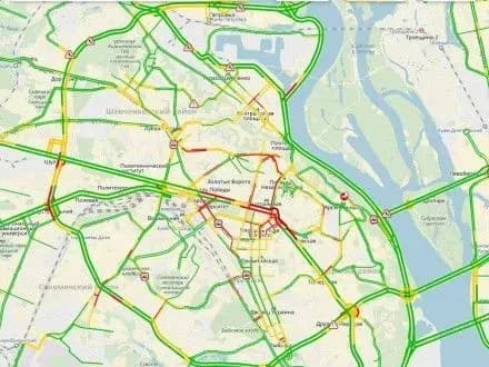 Автомобільні затори у Києві сягнули п’яти балів