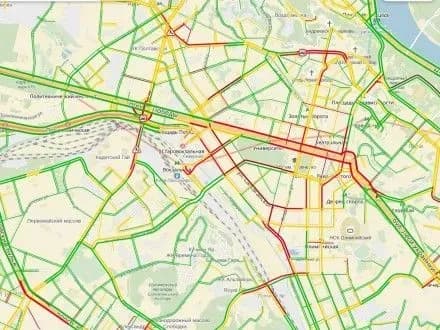 Затори у Києві сягнули шести балів