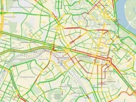 Затори в столиці сягнули шести балів