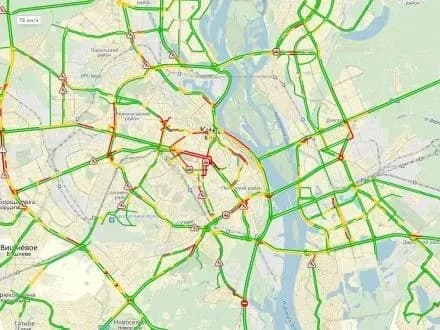 Пробки в Киеве достигли семи баллов