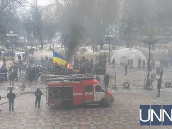 На затриманого під ВР склали протокол за дрібне хуліганство