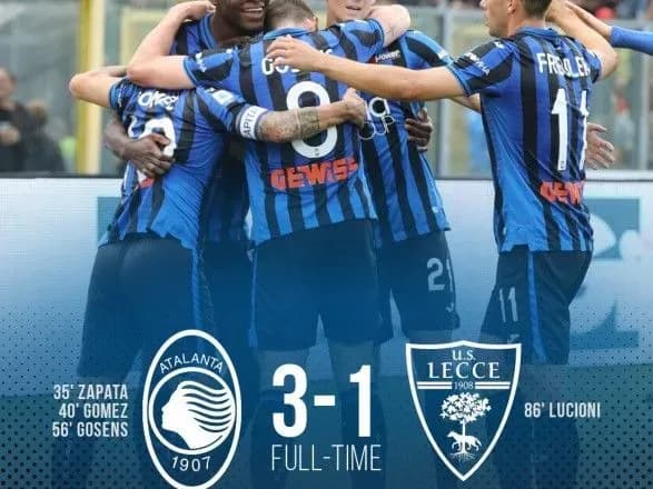 Українське дербі в Серії А: "Аталанта" Маліновського перемогла клуб Шахова