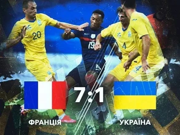 Збірна України пропустила сім голів та поступилася Франції