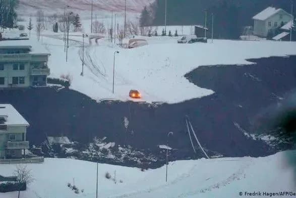 В Норвегии в результате оползня есть травмированные и пропавшие без вести