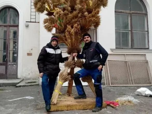 У Львові виготовили чотириметрового Дідуха