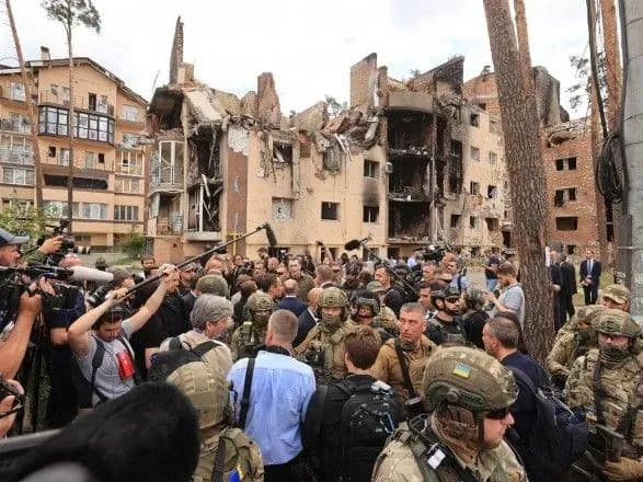 Макрон, Шольц і Драгі прибули в Ірпінь