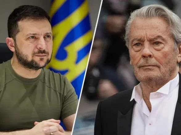 Зеленський поспілкувався з Ален Делоном: путін знає, скільки гине людей