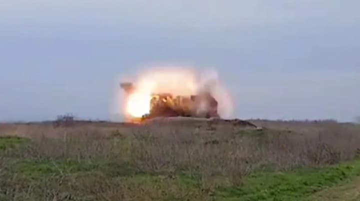 Naval sailors showed the destruction of an enemy mine off the coast of Odesa