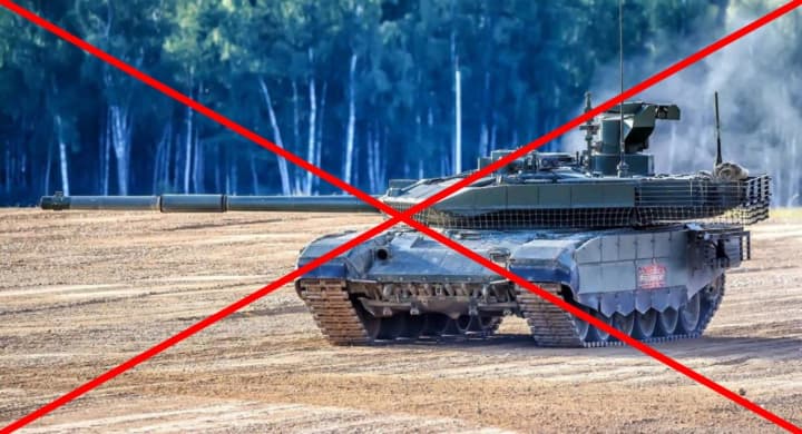 Ukrainian FPV drone destroyed the most modern Russian T-90M "Proryv" tank