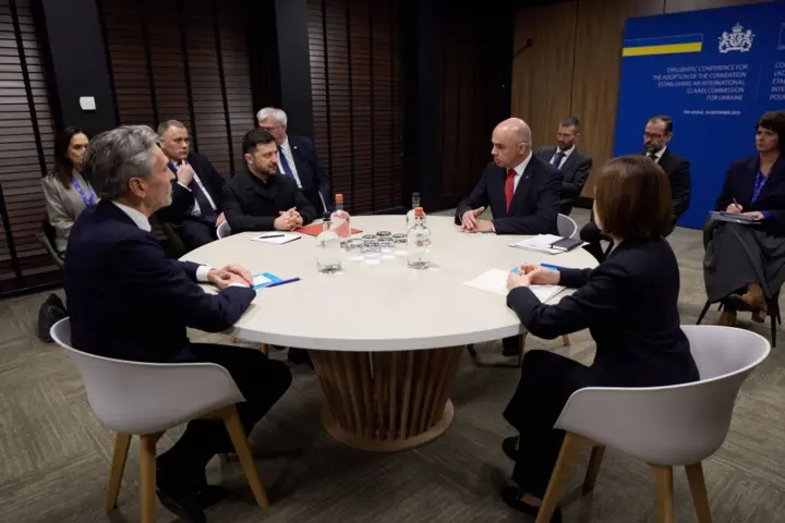 Discussed the creation of an international compensation mechanism: Zelenskyy met with Schoof, Sandu, and Berset