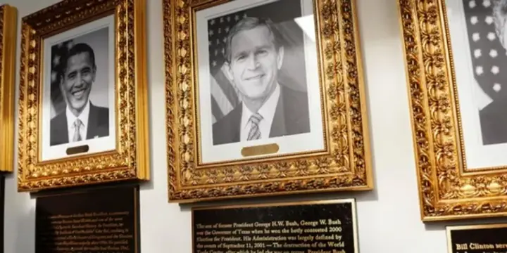 On the White House's "presidential walk of fame," Biden was called "Sleepy Joe" and "the worst president."