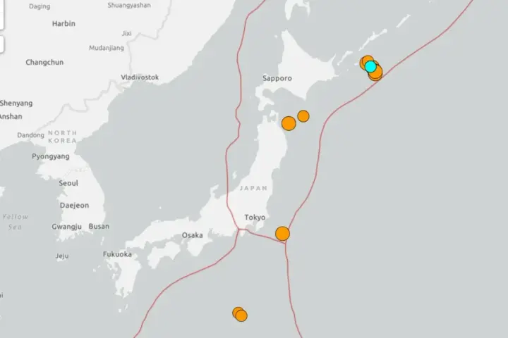 Seismic activity in the Pacific Ocean: dozens of earthquakes shook Japan and border regions